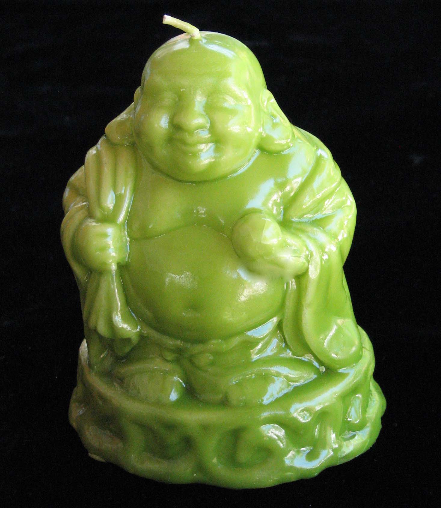 Jade Green Buddha Candle for Prosperity Jade Green Buddha Candle for Prosperity